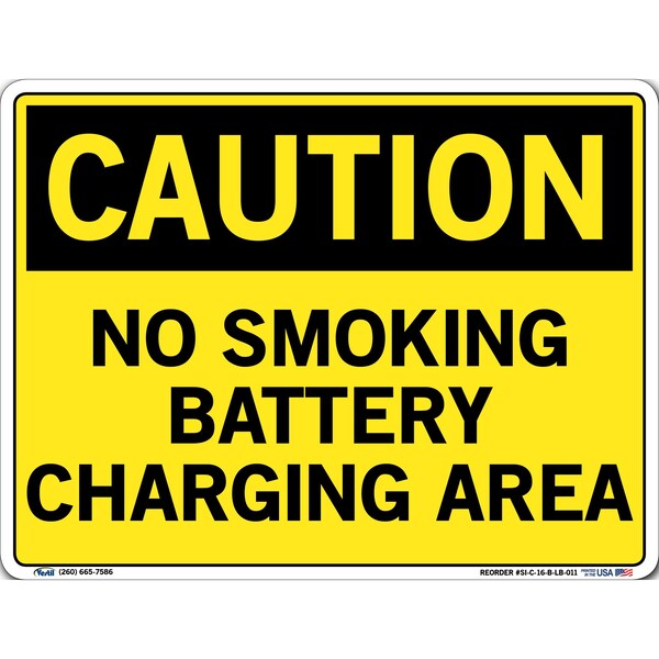 Vinyl Label Sign, 9-1/2" H, 12-1/2" W, Vinyl Label, Rectangle, English, SI-C-16-B-LB-011